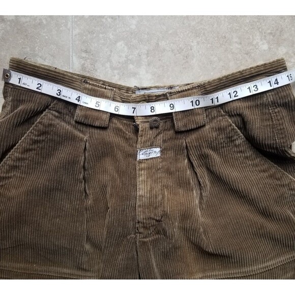 Vintage 2000's Y2K Marithe Francois Girbaud Corduroy  Pants Wide Leg Brown 7/8 - Picture 6 of 7